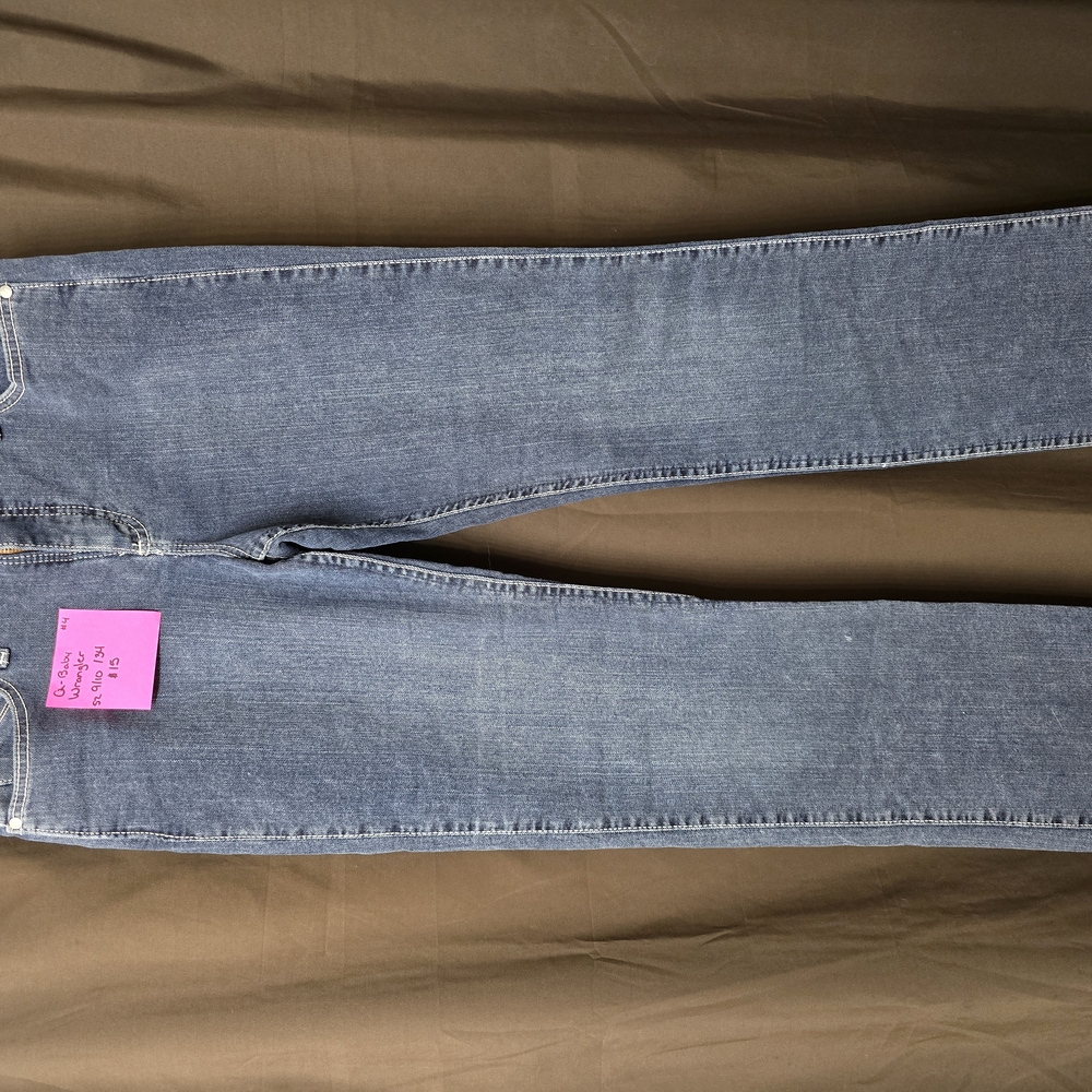 Classic Blue Boot Cut Jeans with Faded Wash
